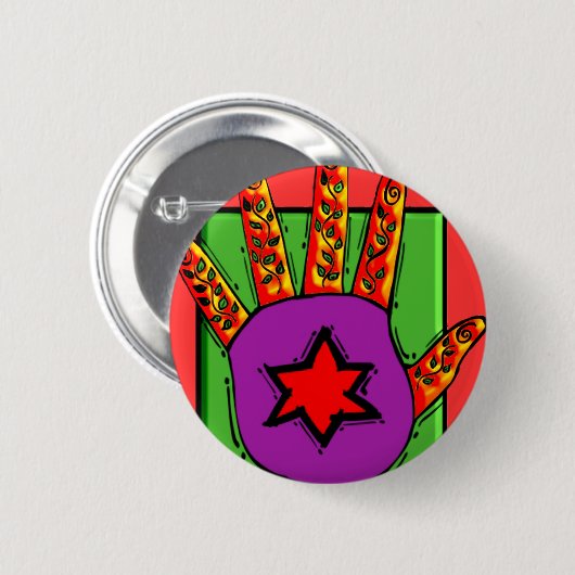 ハムサ 缶バッジ (正面&裏面)