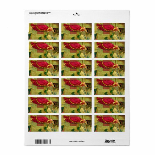 ハムザとダマヤンティby Raja Ravi Varma ラベル (フルシート)