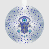 ハムザハンド-ファティマラピスラズリと銀の手 オーナメント (裏面)