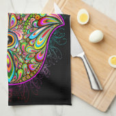 ハムザファトマハンドアサイケデリックート キッチンタオル (四つ折り)