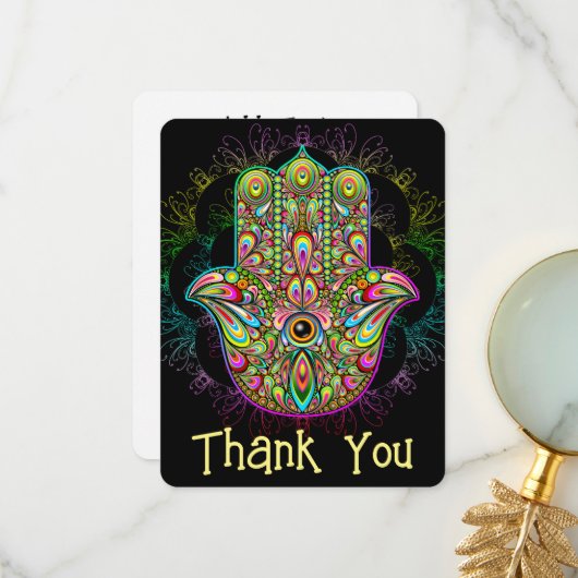 ハムザファトマハンドアサイケデリックート サンキューカード (正面/裏面インサイチュ)