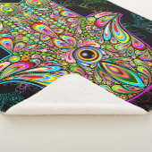 ハムザファトマハンドアサイケデリックート シェルパブランケット (3/4)