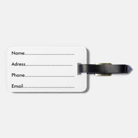 ハムザファトマハンドアサイケデリックート ラゲッジタグ (裏面横)