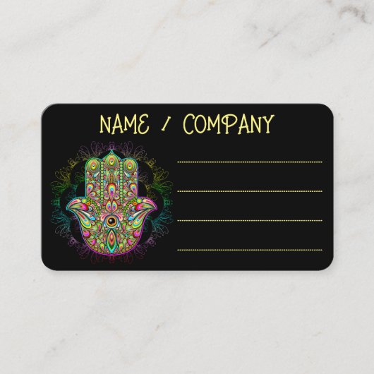 ハムザファトマハンドアサイケデリックート 名刺 (正面)