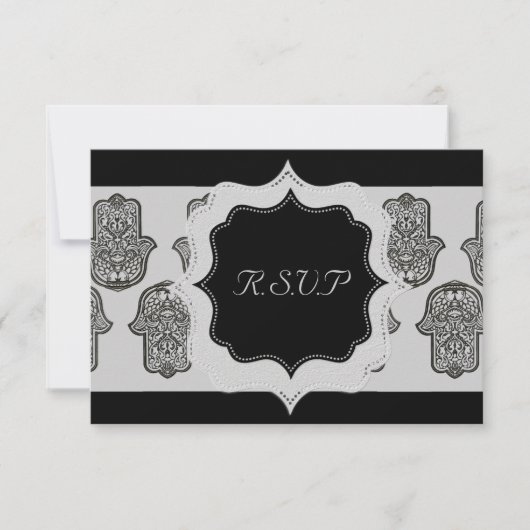 ハムザ結婚ヘンナ手 出欠カード (正面)