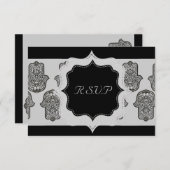 ハムザ結婚ヘンナ手 出欠カード (正面/裏面)