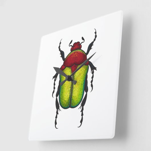 ハムシ スクエア壁時計 (傾斜)