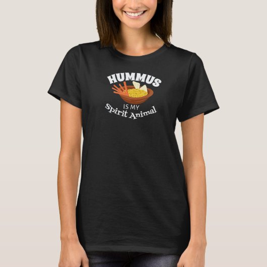 ハムスは私の精神動物  ヴィーガン 菜食主義者 フード Tシャツ (正面)