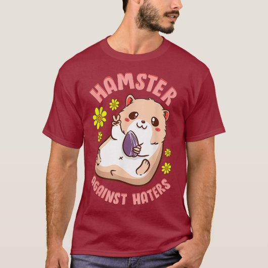 ハムスタおもしろいーの動機 Tシャツ (正面)