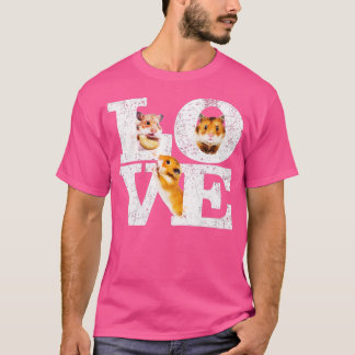 ハムスターおもしろいギフトかわいいハムスターの愛愛人 Tシャツ