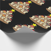 ハムスターおもしろいクリスマスツリー ラッピングペーパー (角)