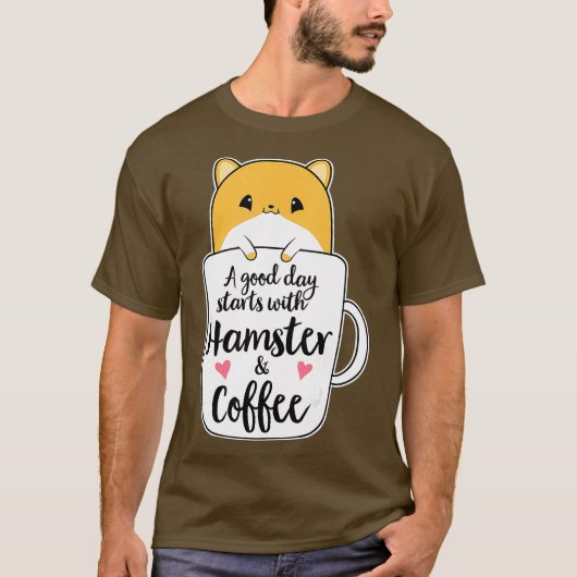 ハムスターおもしろいコーヒーマグHamster恋人のギフト Tシャツ (正面)