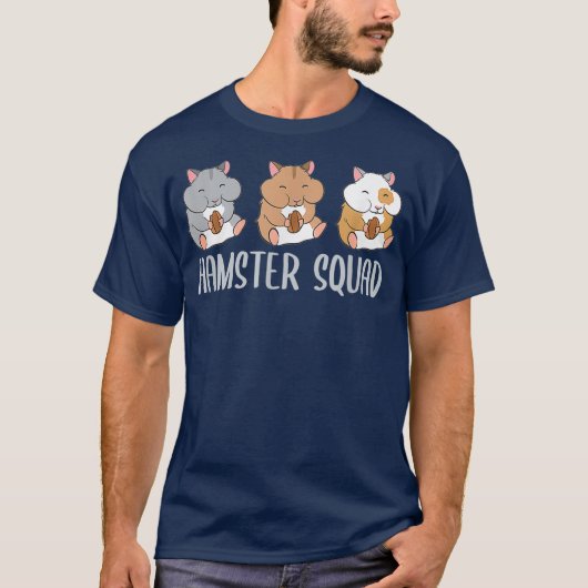 ハムスターおもしろいチーム Tシャツ (正面)
