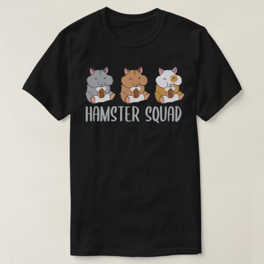 ハムスターおもしろいチーム Tシャツ (デザイン正面)