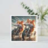 ハムスターおもしろいディナーへの招待、ハムスター 招待状 (スタンド正面)