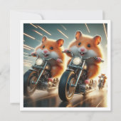 ハムスターおもしろいディナーへの招待、ハムスター 招待状 (正面)