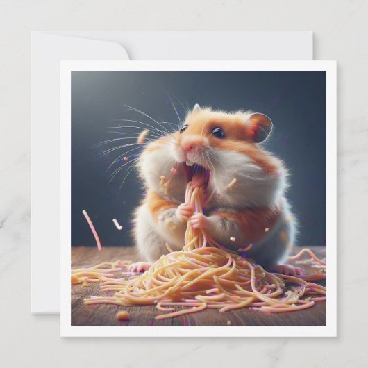 ハムスターおもしろいディナーへの招待、ハムスター 招待状 (正面)