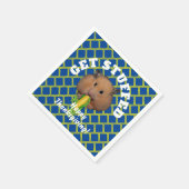 ハムスターおもしろい感謝祭 スタンダードカクテルナプキン (角)