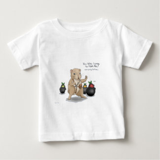 ハムスターおよび忍者のフルーツ ベビーTシャツ
