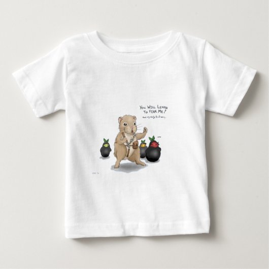 ハムスターおよび忍者のフルーツ ベビーTシャツ (正面)