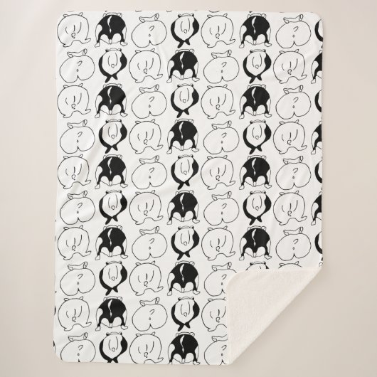 ハムスターお尻パターン シェルパブランケット (正面)