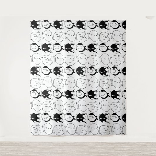 ハムスターお尻パターン タペストリー (正面)