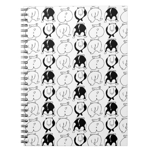 ハムスターお尻パターン ノートブック (正面)