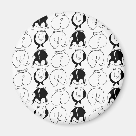 ハムスターお尻パターン マグネット (正面)