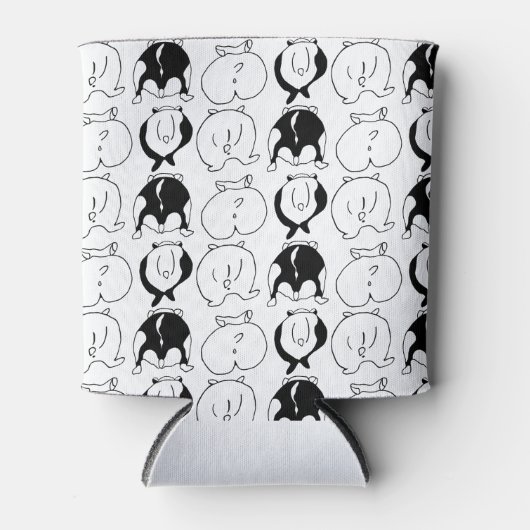 ハムスターお尻パターン 缶クーラー (正面)