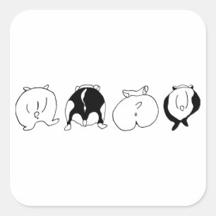 ハムスターお尻 スクエアシール