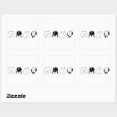 ハムスターお尻 スクエアシール (シート)