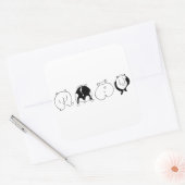 ハムスターお尻 スクエアシール (封筒)