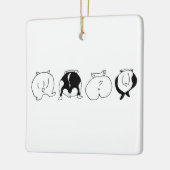 ハムスターお尻 セラミックオーナメント (左)