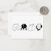 ハムスターお尻 ノートカード (正面/裏面インサイチュ)