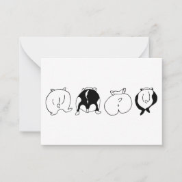 ハムスターお尻 ノートカード