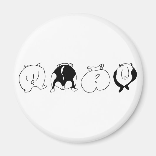 ハムスターお尻 マグネット (正面)