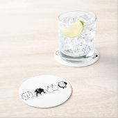 ハムスターお尻 ラウンドペーパーコースター (インサイチュ)