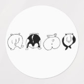 ハムスターお尻 ラベル (デザイン1)