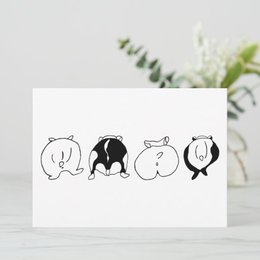 ハムスターお尻 招待状 (スタンド正面)