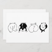 ハムスターお尻 招待状 (正面/裏面)