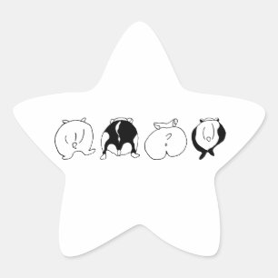 ハムスターお尻 星シール