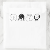 ハムスターお尻 長方形シール (バッグ)