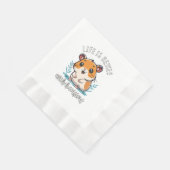 ハムスターがいると人生はもっと楽しい 縁ありランチョンナプキン (角)