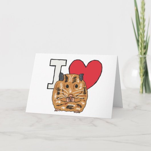 ハムスターが大好き カード (正面)