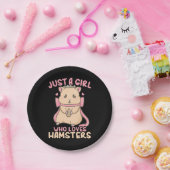 ハムスターが好きな女の子 ペーパープレート (パーティー)