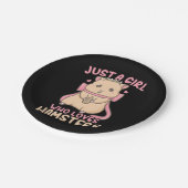 ハムスターが好きな女の子 ペーパープレート (アングル)