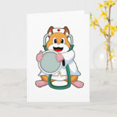 ハムスターが聴診器をつけた医者.PNG カード (黄色い花)