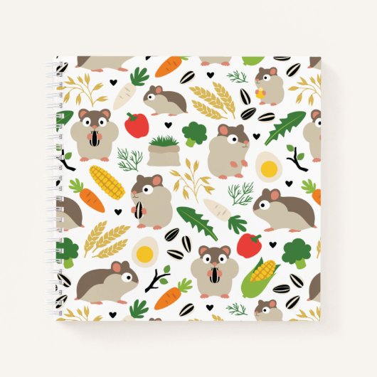 ハムスターとその菓子 ノートブック (正面)