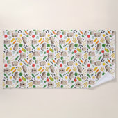 ハムスターとその菓子 ビーチタオル (正面)