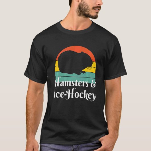 ハムスターとアイスホッケー Tシャツ (正面)